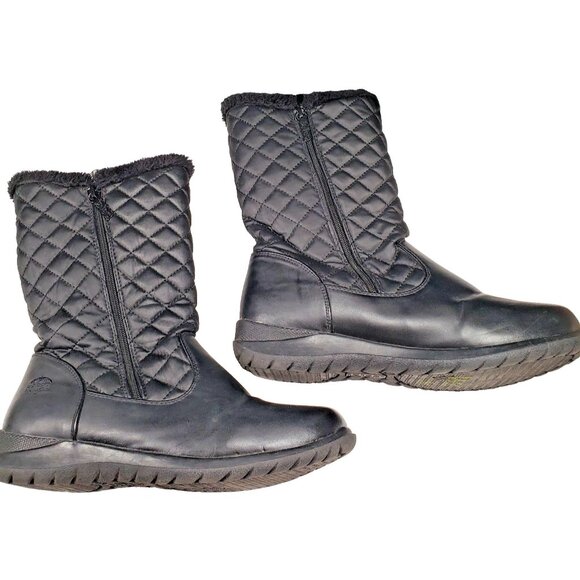 Totes Boots Women's Size 10W Black Jade Wide Winter Boot Thermalite - Picture 3 of 7